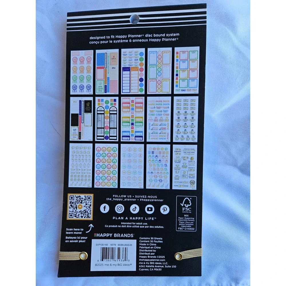 *Brand New* The Happy Planner Value Sticker Book Classic Essential Home 734 Pcs